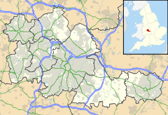 Handsworth is located in West Midlands county